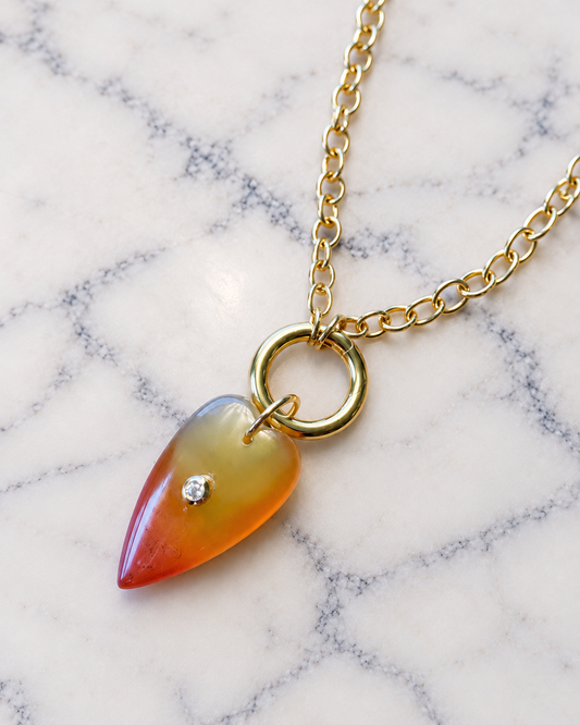 Carnelian Heart Necklace